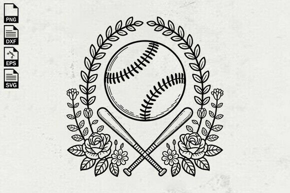 Baseball Rose SVG, Floral Softball SVG Review
