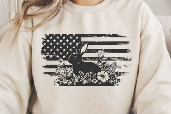 Easter Bunny USA Flag Floral Spring SVG Review