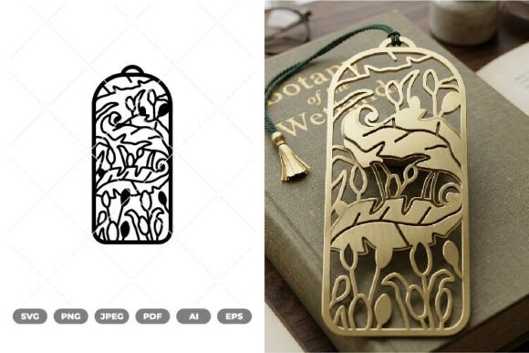 Floral Bookmark SVG Clipart Review
