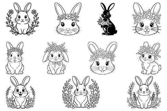 Floral Bunny Svg,Easter Bunny Bundle Review