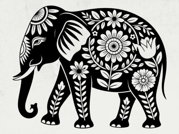 Floral Elephant Svg, Boho Elephant Svg Review