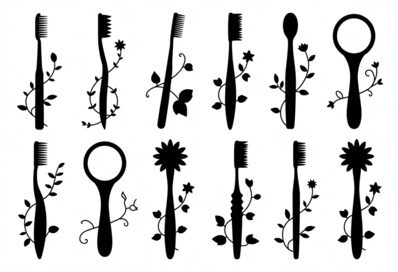 Floral Toothbrush SVG Cut File Bundle Review
