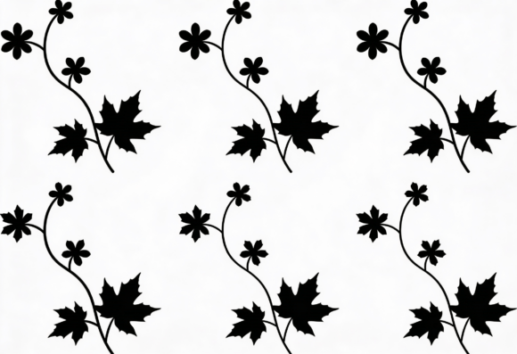Maple Leaf Vine Floral Silhouette SVG Review