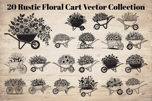 Rustic Floral Cart SVG Bundle Review