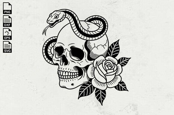 Skull with Flowers SVG, Floral Fkull SVG