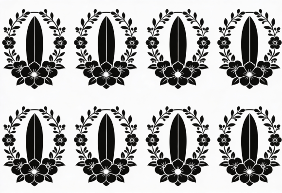 Surfboard Floral Wreath SVG Black: A Designer's Real-World Review